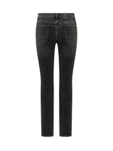 7 FOR ALL MANKIND - Roxanne Bottomline Slim Jeans - Black - LIDIASHOPPING® - Official Website
