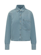 7 FOR ALL MANKIND - Camicia in Denim con Tasca Applicata - Blu | Lidia Shopping | Official Website