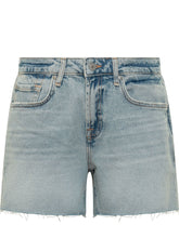 7 FOR ALL MANKIND - Shorts in Denim con Orlo Sfilacciato - Blu - LIDIASHOPPING® - Official Website