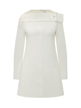 COURREGES - Short Dress With Shoulder Strap And Buckle - White - LIDIASHOPPING® - Official Website
