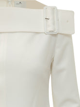 COURREGES - Short Dress With Shoulder Strap And Buckle - White - LIDIASHOPPING® - Official Website