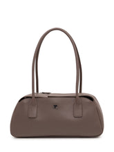 COURREGES - Leather Handbag with Double Handle - Brown - LIDIASHOPPING® - Official Website