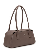 COURREGES - Leather Handbag with Double Handle - Brown - LIDIASHOPPING® - Official Website