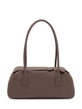 COURREGES - Leather Handbag with Double Handle - Brown - LIDIASHOPPING® - Official Website