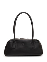 COURREGES - Leather Handbag with Double Handle - Black - LIDIASHOPPING® - Official Website
