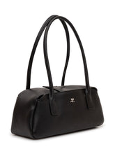 COURREGES - Leather Handbag with Double Handle - Black - LIDIASHOPPING® - Official Website