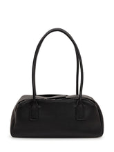 COURREGES - Leather Handbag with Double Handle - Black - LIDIASHOPPING® - Official Website