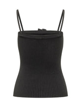 COURREGES - Top in Maglia Bucle - Nero - LIDIASHOPPING® - Official Website