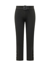 COURREGES - Knit Capri Pants With Buckle - Black - LIDIASHOPPING® - Official Website