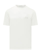 EMPORIO ARMANI - T-shirt con Logo Ricamato - Bianco - LIDIASHOPPING® - Official Website
