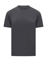 EMPORIO ARMANI - T-shirt with Embroidered Logo - Black - LIDIASHOPPING® - Official Website