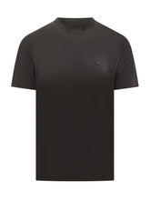 EMPORIO ARMANI - T-shirt con Logo Ricamato - Nero - LIDIASHOPPING® - Official Website