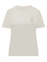 DONDUP - T-shirt Slim con Stampa Floreale - Beige - LIDIASHOPPING® - Official Website
