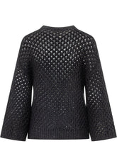 FABIANA FILIPPI - Maglia Traforata a Girocollo - Blu - LIDIASHOPPING® - Official Website