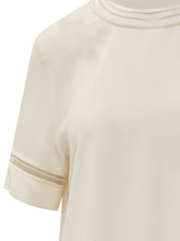 FABIANA FILIPPI - Top with Sleeve Inserts - White | Lidia Shopping ® | Official Website
