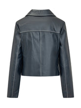MICHAEL MICHAEL KORS - Giacca Pelle Corto - Blu - LIDIASHOPPING® - Official Website