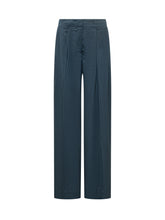 MICHAEL MICHAEL KORS - Pantaloni A Gamba Larga In Raso - Blu - LIDIASHOPPING® - Official Website