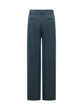 MICHAEL MICHAEL KORS - Pantaloni A Gamba Larga In Raso - Blu - LIDIASHOPPING® - Official Website
