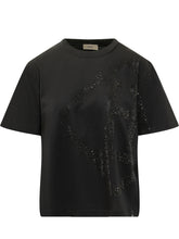 HERNO - T-shirt con Applicazione di Strass - Nero - LIDIASHOPPING® - Official Website