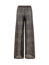 MISSONI - Pantaloni Ampi in Maglia Chevron - Marrone - LIDIASHOPPING® - Official Website