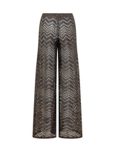 MISSONI - Pantaloni Ampi in Maglia Chevron - Marrone - LIDIASHOPPING® - Official Website