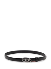 DIESEL KIDS - Belt with Oval Buckle and Crystal Detail - Black - LIDIASHOPPING® - Official Website