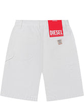 DIESEL KIDS - Five Pocket Denim Shorts - White | Lidia Shopping | Official Website