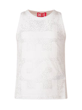 DIESEL KIDS - Sleeveless Top with Embellishments - White | Lidia Shopping | Official Website