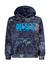 DIESEL KIDS - Hoodie with Front Print - Blue - LIDIASHOPPING® - Official Website