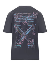 OFF-WHITE - Watercolor Graphic T-Shirt - Blue - LIDIASHOPPING® - Official Website