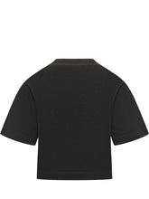 OFF-WHITE - Big Logo Bookish Cropped T-shirt - Black - LIDIASHOPPING® - Official Website