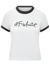 OFF-WHITE - Script Fitted T-shirt - White - LIDIASHOPPING® - Official Website