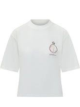 OFF-WHITE - T-shirt Boxy Royal Crown - Bianco | Lidia Shopping | Official Website