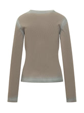 OFF-WHITE - Top a Costine Maniche Lunghe con Logo - Verde | Lidia Shopping | Official Website