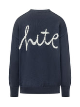 OFF-WHITE - Bookish Shared Crewneck - Blue - LIDIASHOPPING® - Official Website
