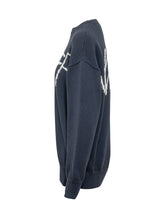 OFF-WHITE - Bookish Shared Crewneck - Blue - LIDIASHOPPING® - Official Website