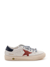 GOLDEN GOOSE KIDS - Sneakers May with Star Insert and Laces - White - LIDIASHOPPING® - Official Website