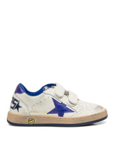 GOLDEN GOOSE KIDS - Sneakers Ballstar con Chiusura a Strappo e Inserto a Stella - Bianco | Lidia Shopping | Official Website