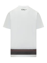 DSQUARED2 - T-shirt Loose Fit con Stampa Cintura - Bianco - LIDIASHOPPING® - Official Website