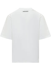 DSQUARED2 - Iconique Loose Fit Logo Print T-shirt - White - LIDIASHOPPING® - Official Website