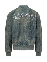 DIESEL - L-cobb Jacket with Worn Effect - Blue - LIDIASHOPPING® - Official Website