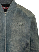 DIESEL - L-cobb Jacket with Worn Effect - Blue - LIDIASHOPPING® - Official Website