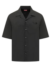 DIESEL - Short Sleeve Open Collar Shirt - Black - LIDIASHOPPING® - Official Website