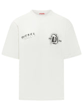 DIESEL - T-Shirt con Stampa - Bianco - LIDIASHOPPING® - Official Website