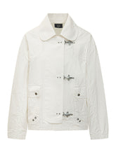 FAY - Giacca Bomber con Chiusura a Ganci - Bianco - LIDIASHOPPING® - Official Website