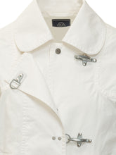 FAY - Giacca Bomber con Chiusura a Ganci - Bianco - LIDIASHOPPING® - Official Website