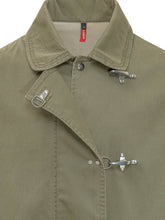 FAY - Giacca Caban con Chiusura a Ganci - Verde - LIDIASHOPPING® - Official Website