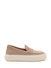 HOGAN - Mocassino con Fascia e Suola Spessa - Beige - LIDIASHOPPING® - Official Website