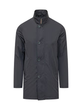 HERNO - Single-Breasted Raincoat - Blue - LIDIASHOPPING® - Official Website