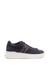 HOGAN - H580 Suede Lace Up Sneakers - Blue - LIDIASHOPPING® - Official Website